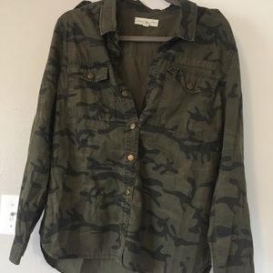 Camouflage button down